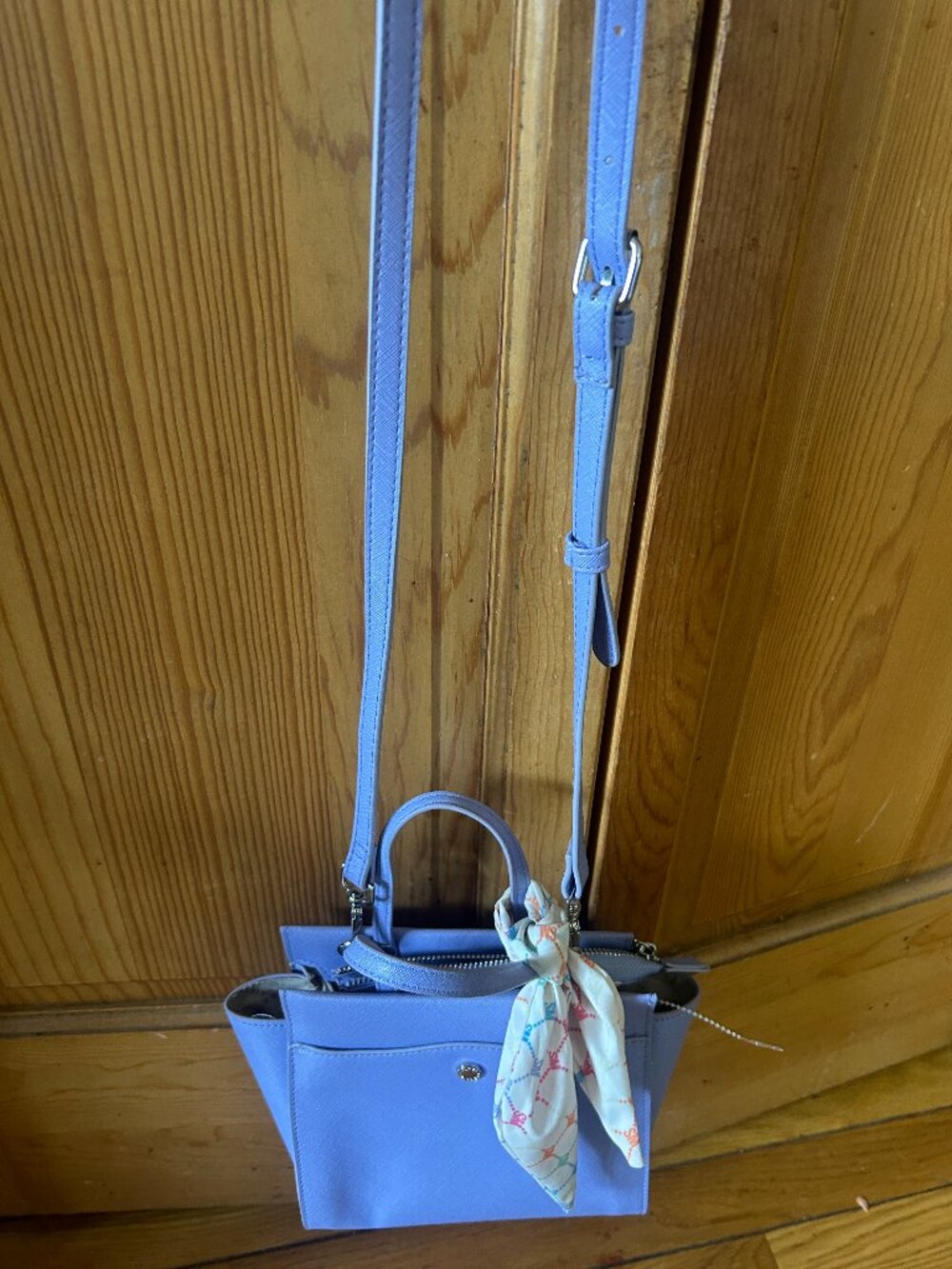 New Steve Madden Periwinkle Leather Crossbody Handbag